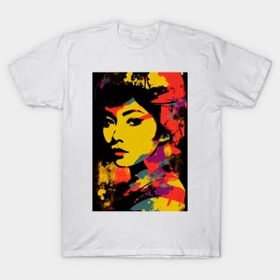 Vintage woman in pop-art style T-Shirt